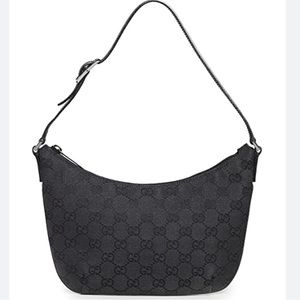 Gucci slim pochette canvas black gg bag